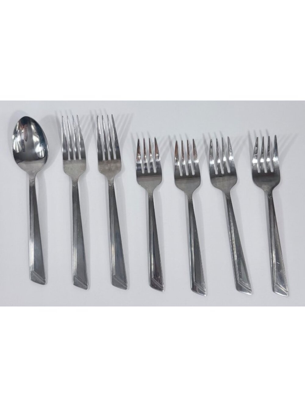 Farberware 7-Piece Replacement Flatware Set 6 Forks & 1 Spoon 18/10 Stainless St